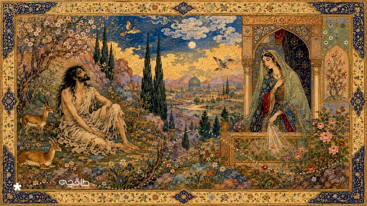 نقاشی یک زن و مرد