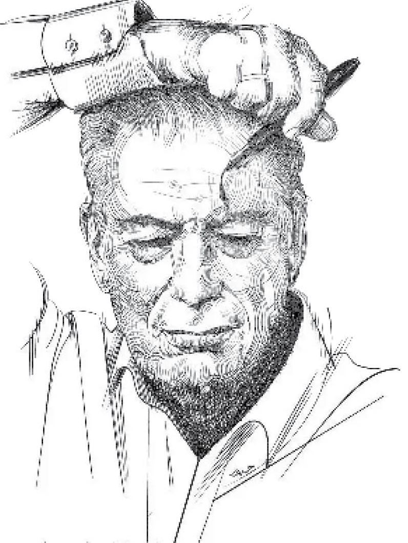 نقاشی یک مرد