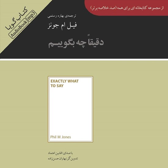 تصویر جلد کتاب صوتی خلاصه کتاب دقیقا چه بگویم