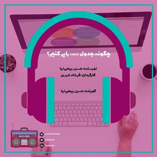 تصویر جلد کتاب صوتی پادکست کوچ رادیو؛ نمره28؛ مهارت‌های کسب‌وکار؛ چگونه جدول swot را پر کنیم؟
