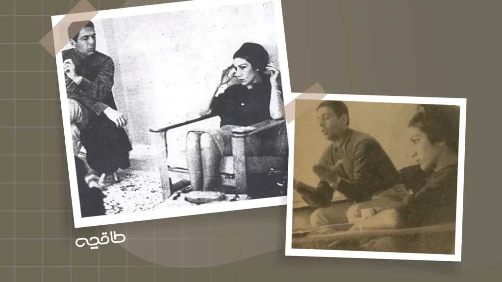 عکس ابراهیم گلستان و فروغ فرخزاد