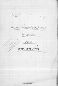 تصویر جلد کتاب صورت فارغ التحصیل های سال ششم متوسطه تهران و شهرستان ها