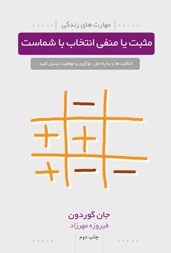 تصویر جلد کتاب مثبت یا منفی انتخاب با شماست