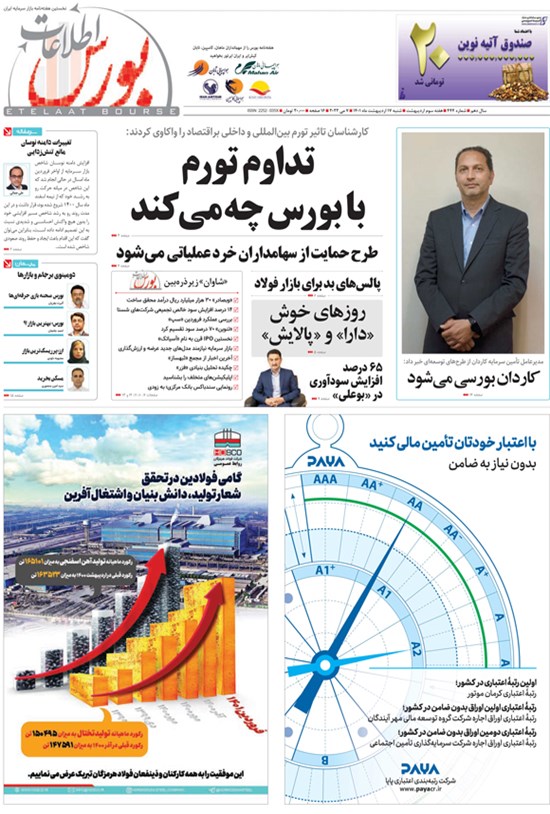 تصویر جلد کتاب هفته نامه اطلاعات بورس ـ شماره ۴۴۴ ـ ۱۷ اردیبهشت ماه ۱۴۰۱