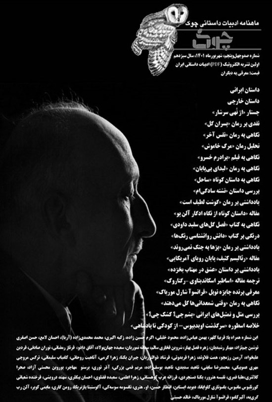 تصویر جلد کتاب ماهنامه ادبیات داستانی چوک ـ شماره ۱۴۵ ـ شهریورماه ۱۴۰۱