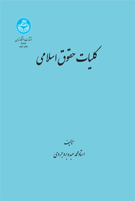 تصویر جلد کتاب کلیات حقوق اسلامی
