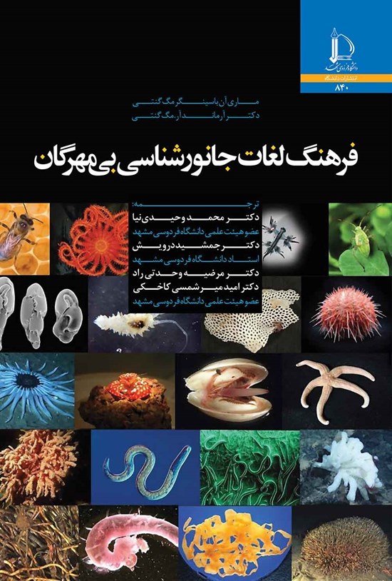 تصویر جلد کتاب فرهنگ لغات جانورشناسی بی مهرگان