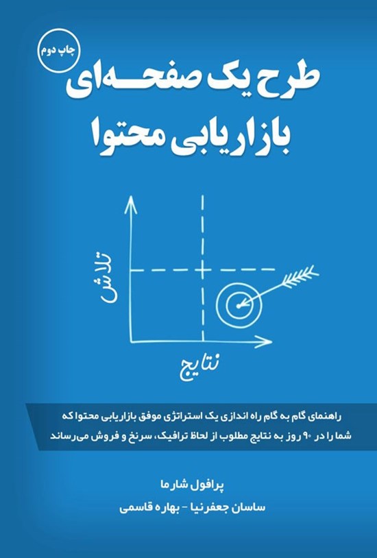 تصویر جلد کتاب طرح یک صفحه ای بازاریابی محتوا