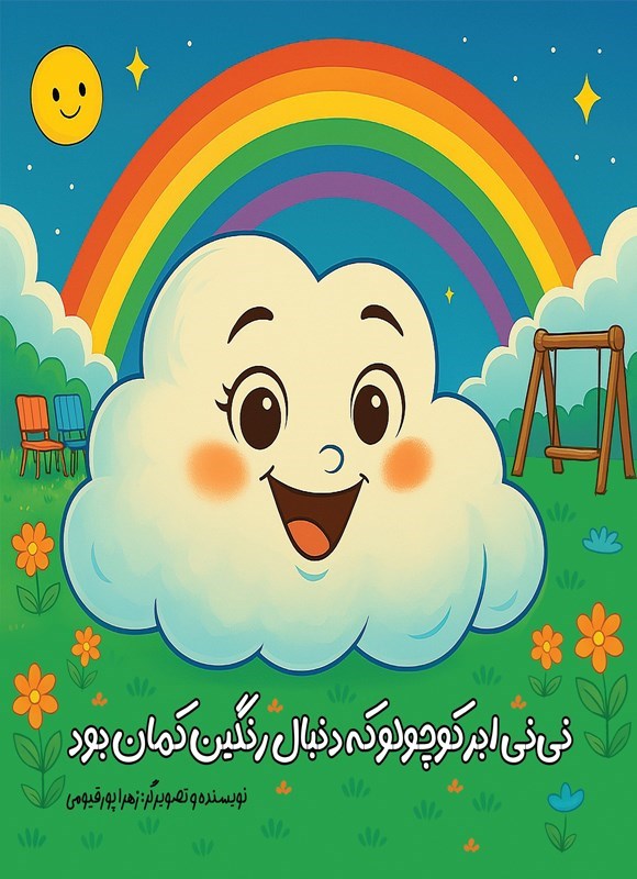 تصویر جلد کتاب نی نی ابر کوچولو که دنبال رنگین کمان بود