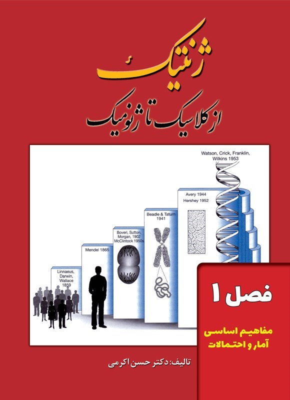 تصویر جلد کتاب ژنتیک، از کلاسیک تا ژنومیک (فصل ۱، مفاهیم اساسی آمار و احتمالات)
