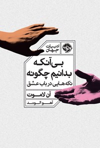 تصویر جلد کتاب بی آنکه بدانیم چگونه، تکه هایی در باب عشق