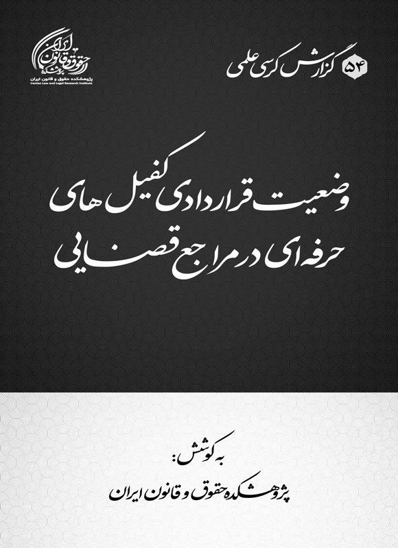 تصویر جلد کتاب وضعیت قراردادی کفیل های حرفه ای در مراجع قضایی