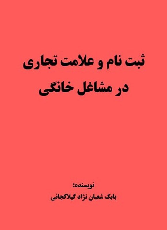 تصویر جلد کتاب ثبت نام و علامت تجاری در مشاغل خانگی