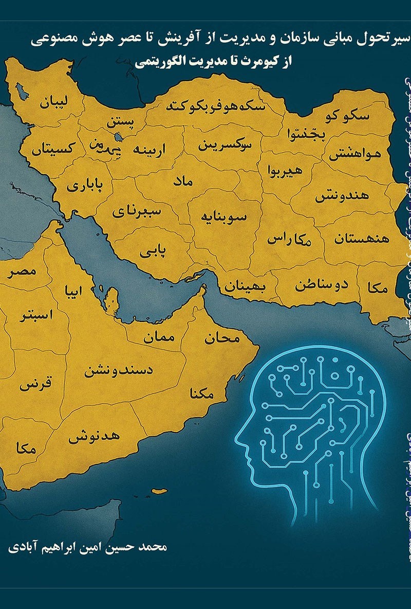 تصویر جلد کتاب سیر تحول مبانی سازمان و مدیریت از آفرینش تا عصر هوش مصنوعی: از کیومرث تا مدیریت الگوریتمی