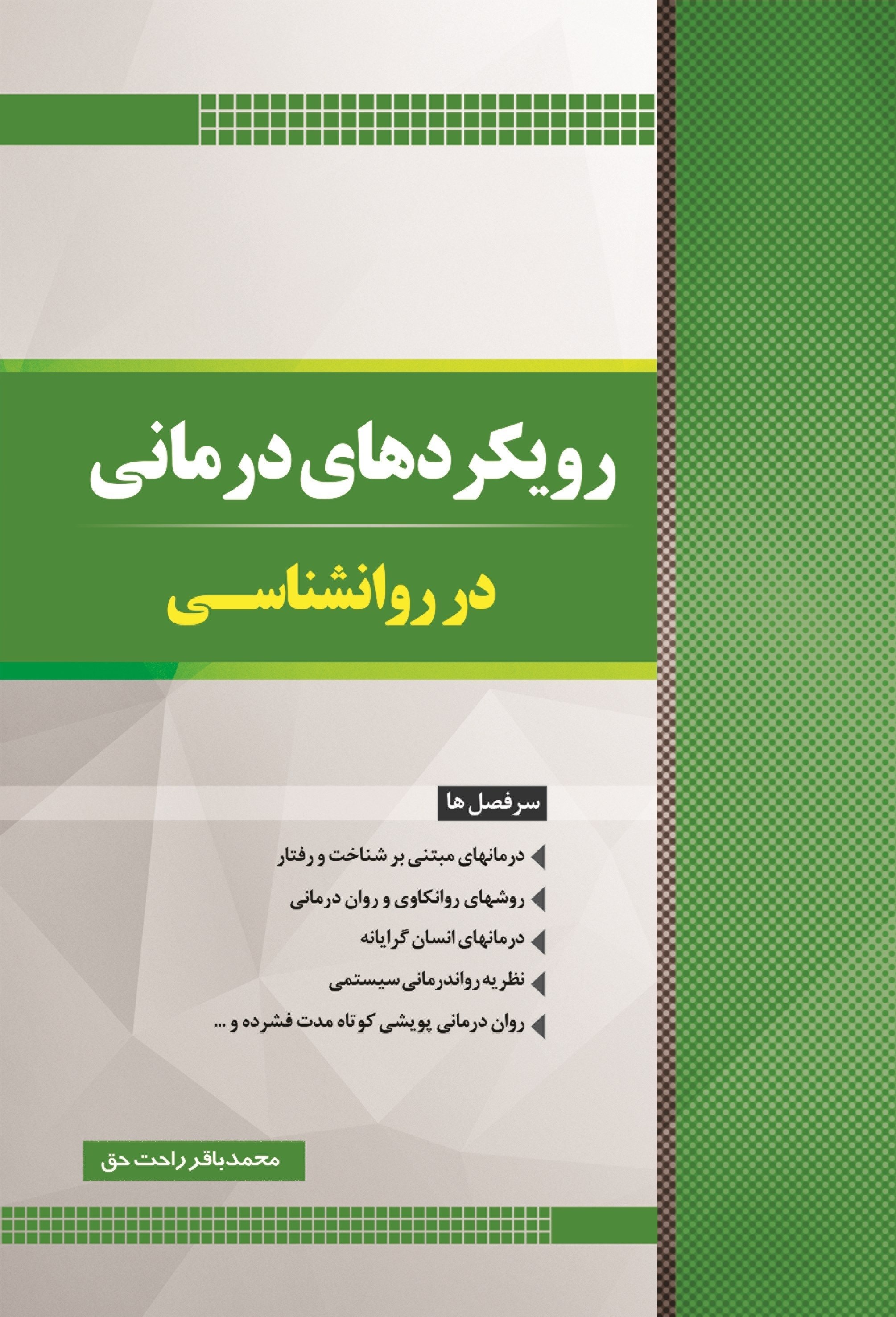 تصویر جلد کتاب رویکردهای درمانی در روانشناسی