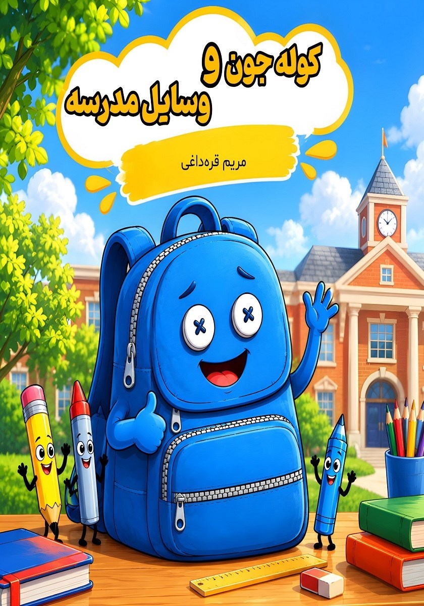 تصویر جلد کتاب کوله جون و وسایل مدرسه