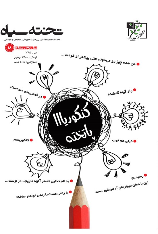 تصویر جلد کتاب ماهنامه تخته سیاه ـ شماره ۱۸ ـ تیر ۹۵