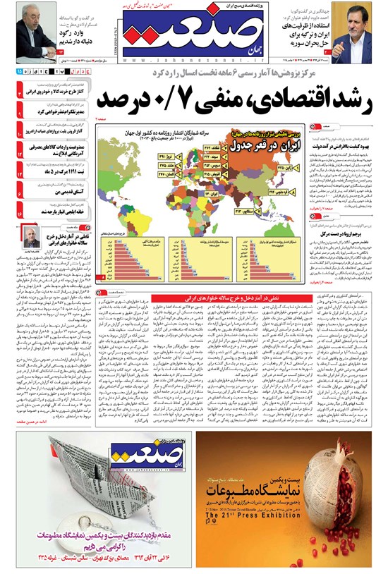 تصویر جلد کتاب جهان صنعت - ۱۶ آبان ۱۳۹۴