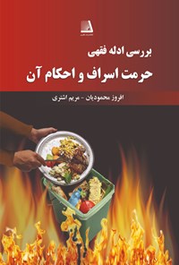 کتاب بررسی ادله‌ی فقهی حرمت اسراف واحکام آن اثر افروز محمودیان