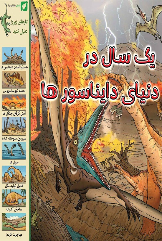 تصویر جلد کتاب یک سال در دنیای دایناسورها