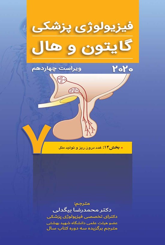 تصویر جلد کتاب فیزیولوژی پزشکی گایتون و هال، ویرایش چهاردهم 2021؛ جلد هفتم