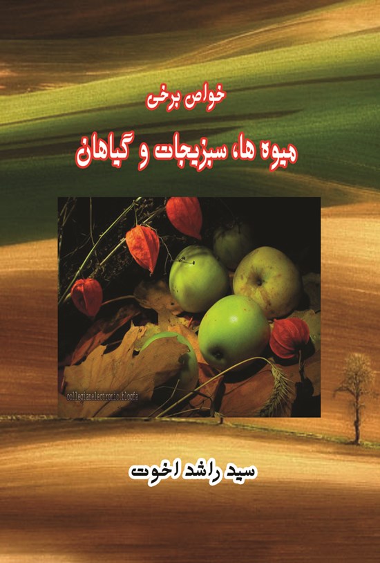 تصویر جلد کتاب خواص برخی میوه ها، سبزیجات و گیاهان